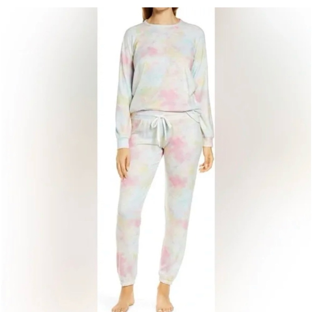 PJ Salvage Pastel Tie-Dye Pajama Set size small- NWOT
